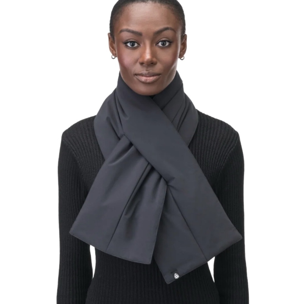 NOBIS Kara Unisex Quilted Scarf Black Winter Ski